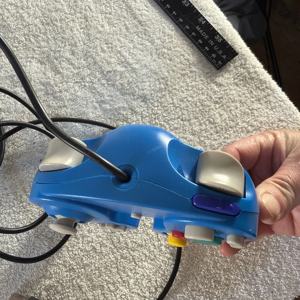 USB Controller PC Wired Gamepad for Nintendo GameCube Style Blue BB